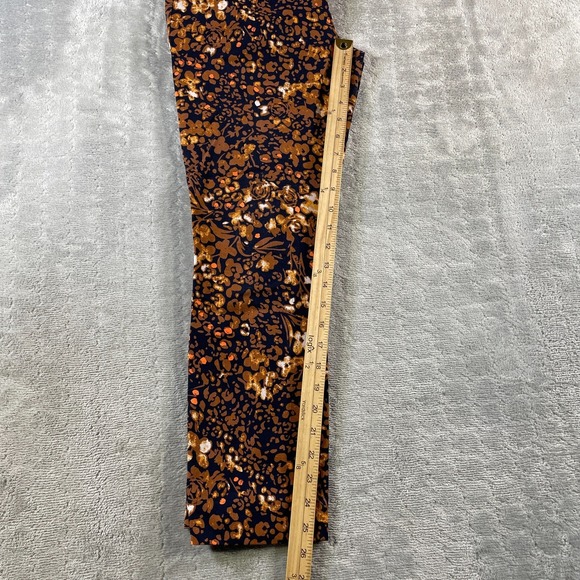 Anthropologie Pants‎ The Essential Womens 4 Orange Slim Straight Floral Preppy - Picture 5 of 11